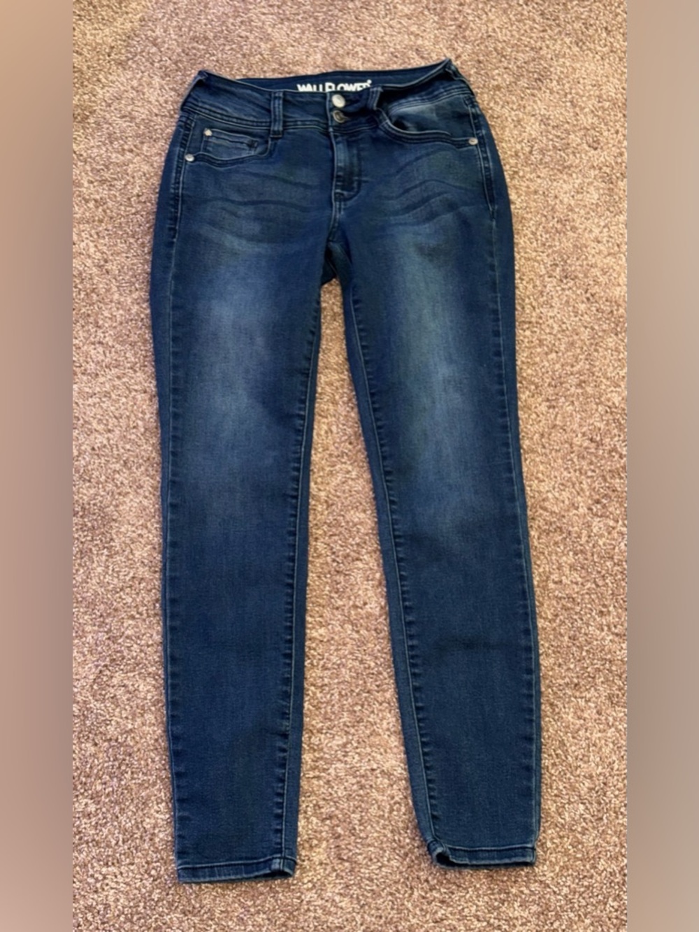 Wallflower The Ultra Fit Dark Blue Skinny Jeans - Picture 3 of 6
